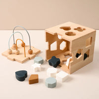 Thumbnail for Toystar GeoPlay | Shape recognition and fun - Wooden and silicone sorting block with geometric shapes - Vormherkenning en ...