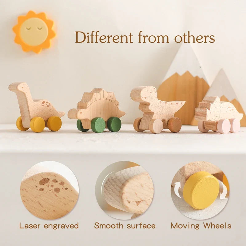 Toystar DinoReflect | Discover through play - Wooden mirror and puzzle busy board - Spelenderwijs ontdekken - Houten spieg...