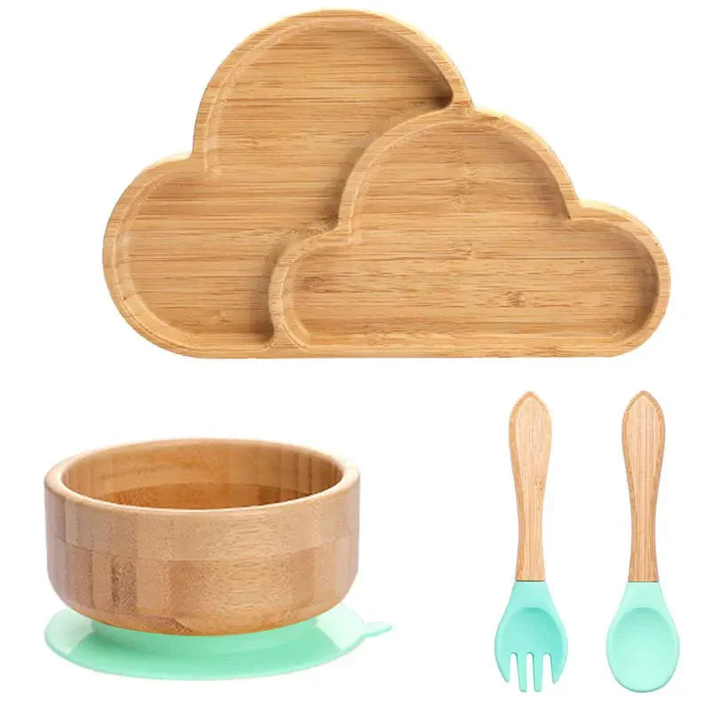 Toystar BambooGuard | Safe and Eco-Friendly Eating - Baby Dinnerware Set with Suction Cup - Bestseller - Veilig en Milieuv...