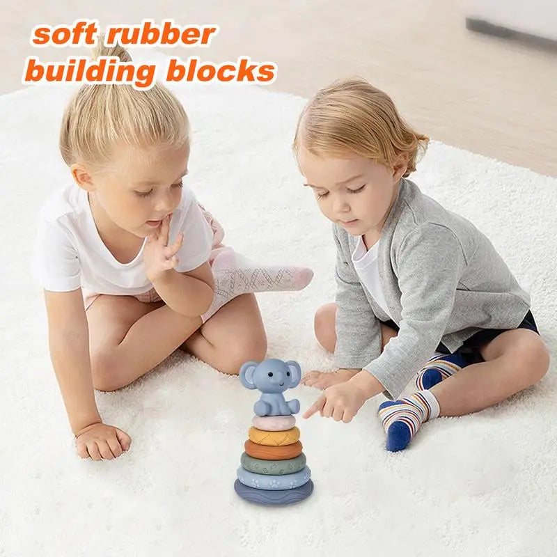 Toystar Soft Stackers | Discover through play - Montessori stacking rings for babies - Spelenderwijs ontdekken - Montessor...