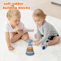 Thumbnail for Toystar Soft Stackers | Discover through play - Montessori stacking rings for babies - Spelenderwijs ontdekken - Montessor...