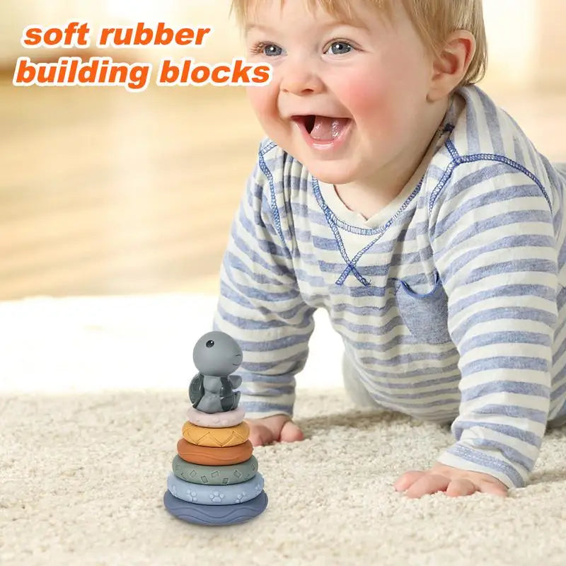 Toystar Soft Stackers | Discover through play - Montessori stacking rings for babies - Spelenderwijs ontdekken - Montessor...