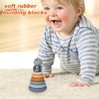 Thumbnail for Toystar Soft Stackers | Discover through play - Montessori stacking rings for babies - Spelenderwijs ontdekken - Montessor...