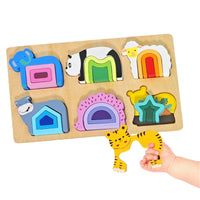 Thumbnail for Toystar GeoZoo | Animal Puzzle Fun - Montessori Geometric Puzzle for Kids - Dierlijk puzzelplezier - Montessori geometrisc...
