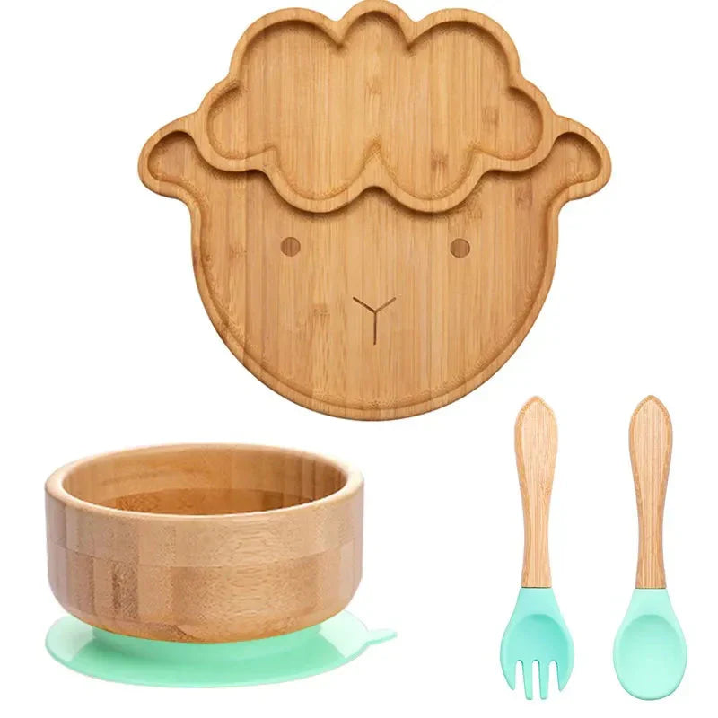 Toystar BambooGuard | Safe and Eco-Friendly Eating - Baby Dinnerware Set with Suction Cup - Bestseller - Veilig en Milieuv...