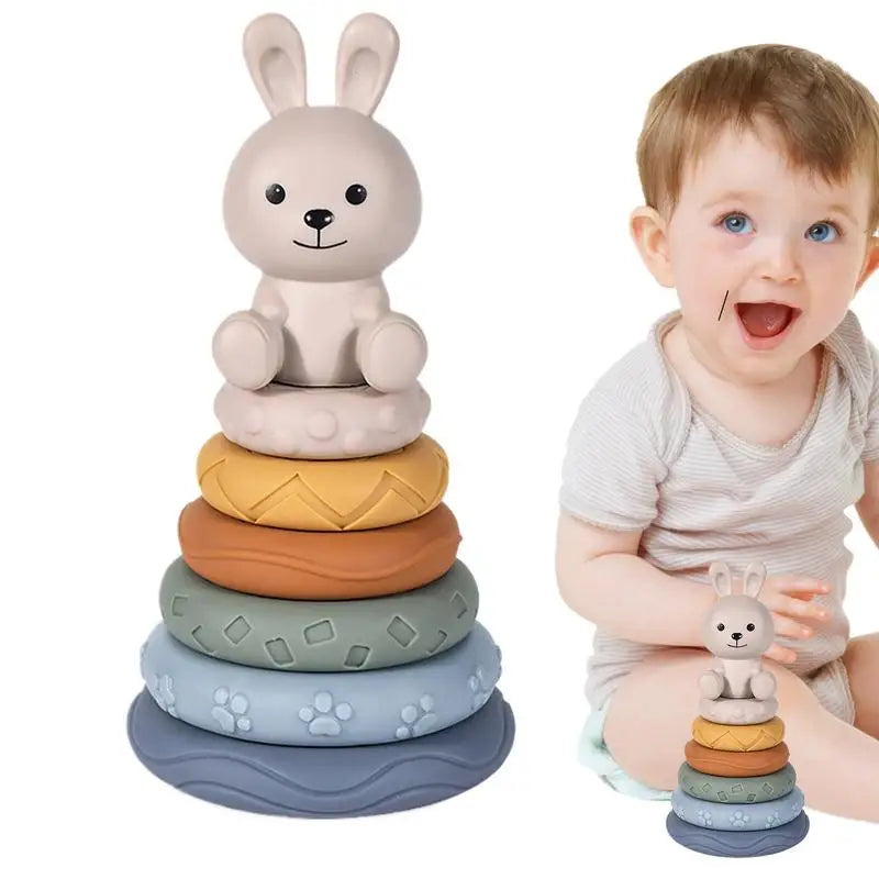Toystar Soft Stackers | Discover through play - Montessori stacking rings for babies - Spelenderwijs ontdekken - Montessor...