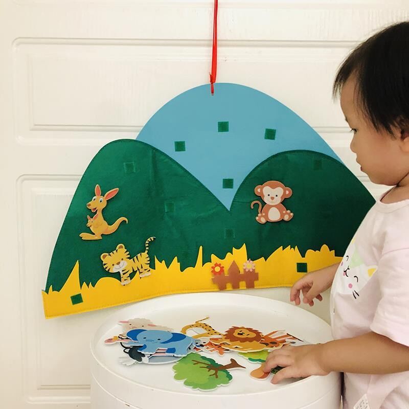Toystar FeltFun | Educational fun - Montessori Animals Felt Game Board for Toddlers - Leerzaam plezier - Montessori Dieren...