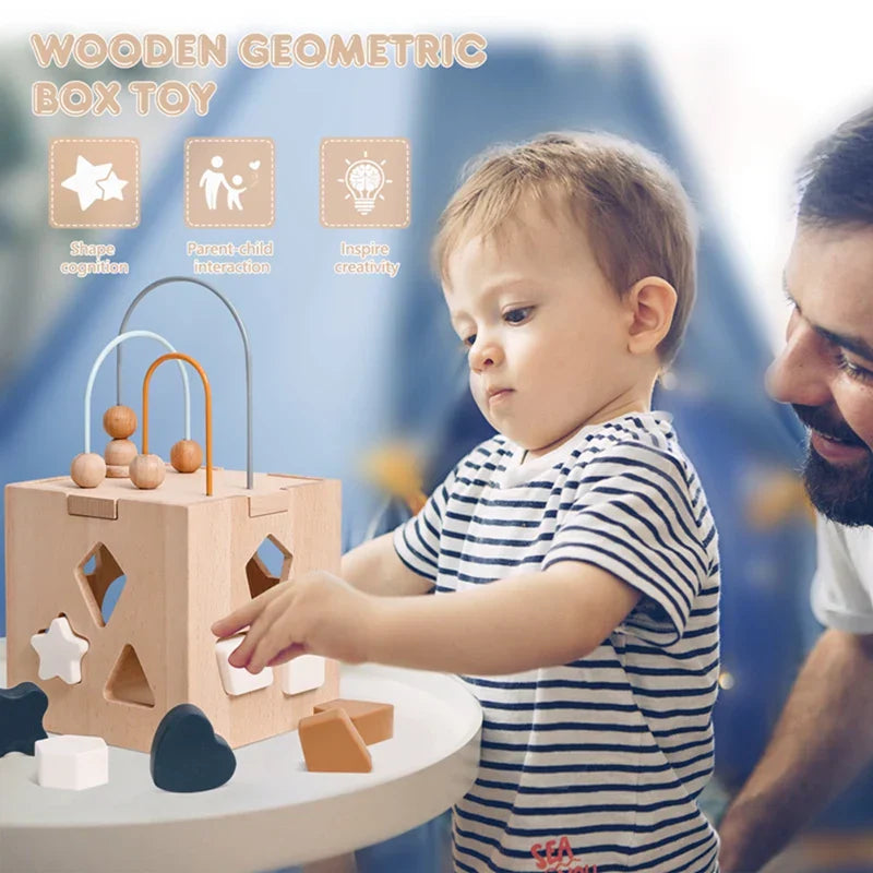 Toystar GeoPlay | Shape recognition and fun - Wooden and silicone sorting block with geometric shapes - Vormherkenning en ...