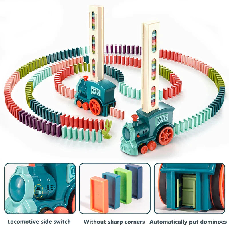 Toystar DominoTrain | Bringing Fun and Education Together - Automatic Domino Playset - Brengt Speelplezier en Educatie Sam...