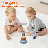 Thumbnail for Toystar Soft Stackers | Discover through play - Montessori stacking rings for babies - Spelenderwijs ontdekken - Montessor...
