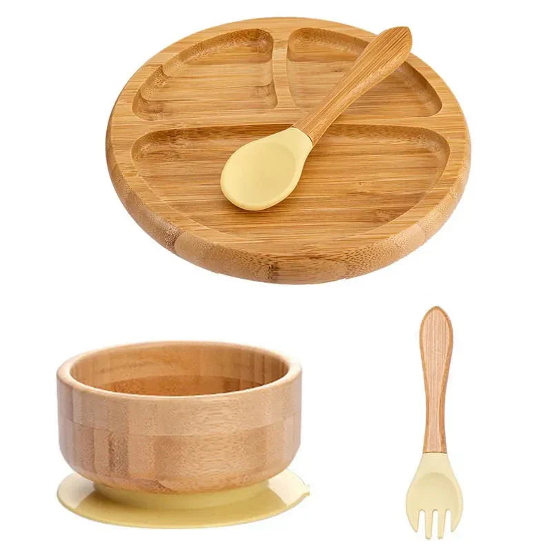 Toystar BambooGuard | Safe and Eco-Friendly Eating - Baby Dinnerware Set with Suction Cup - Bestseller - Veilig en Milieuv...
