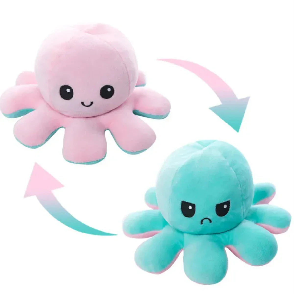 Toystar Reversible Octopus | Two Facial Expressions - Emotions in a Twist - Bestseller - Twee Gezichtsuitdrukkingen - Emot...