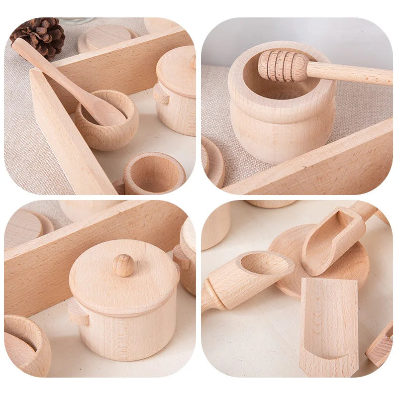 Toystar EcoToys KookBuddy Wooden Kitchen Set | Let young chefs discover their talent - Educational and creative fun - Laat...