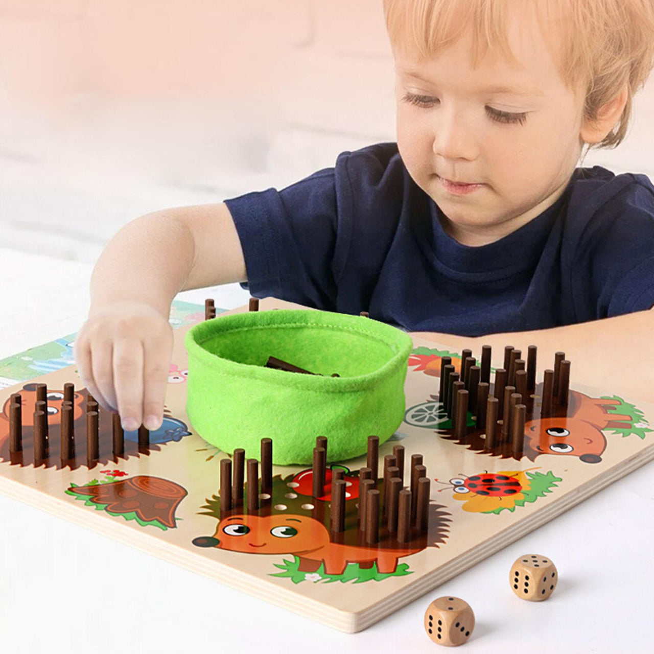 Toystar Ecotoys TelHedgehog | Learning to count becomes a game! - Wooden counting game for toddlers - Leren tellen wordt e...