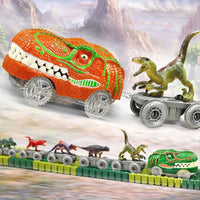 Thumbnail for Racing Dinosaur Train Set | Imaginative Train Track Set for Unprecedented Play Fun - Including Extra Dino and Train Car
