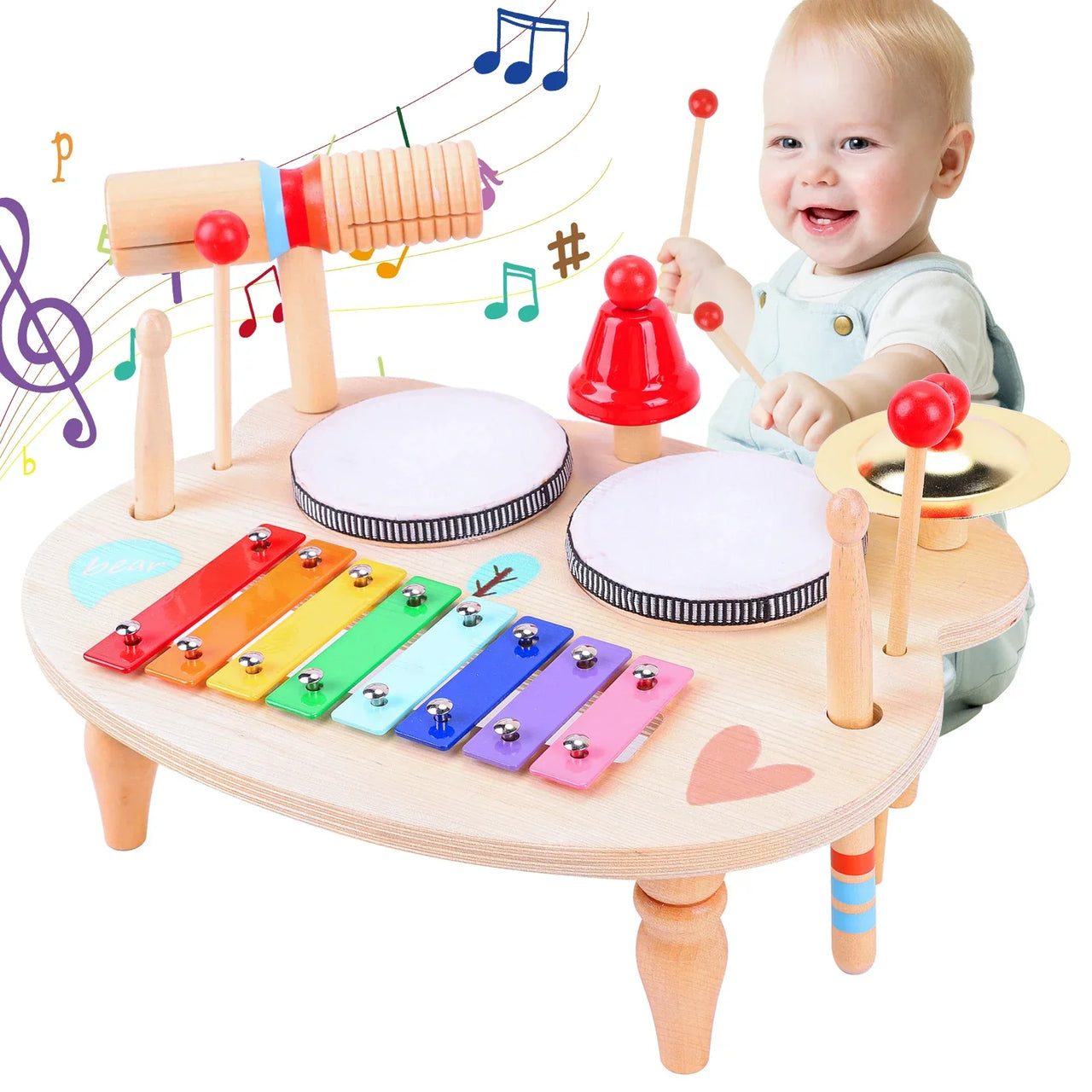 Toystar MelodyMix | Discover rhythm and sound - Wooden musical instrument set for children - Ontdek ritme en geluid - Hout...