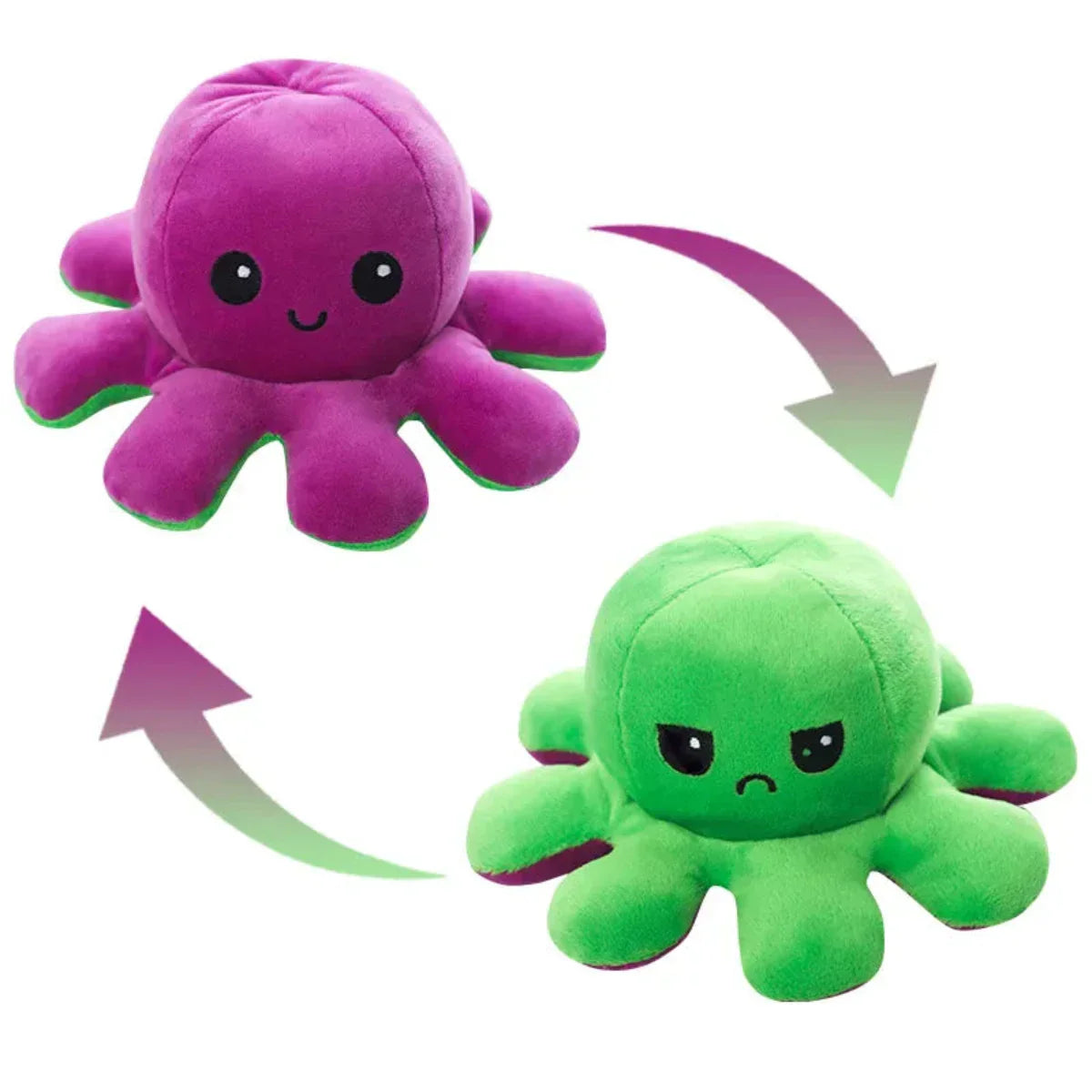 Toystar Reversible Octopus | Two Facial Expressions - Emotions in a Twist - Bestseller - Twee Gezichtsuitdrukkingen - Emot...