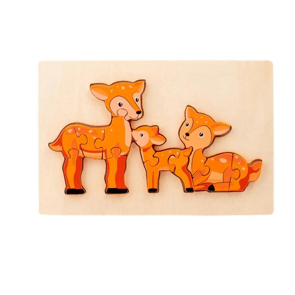 Toystar WildPuzzle | Animal fun - Wooden Montessori puzzle with animals - Dierlijk speelplezier - Houten Montessori puzzel...