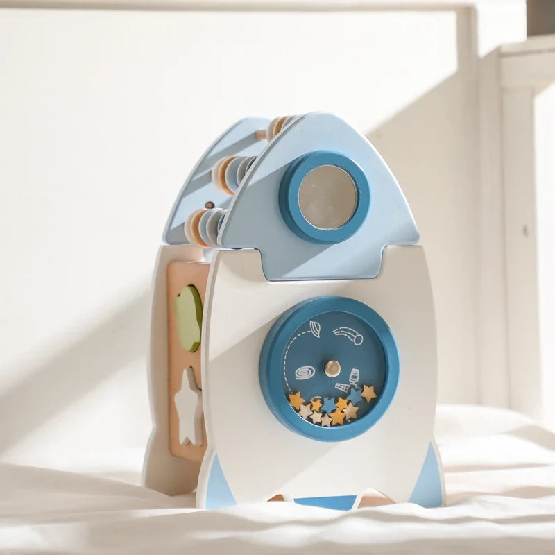 Toystar EcoToys SpaceBlocks | Education and Fun - Wooden Rocket Blocks Set - Educatie en Plezier - Houten Raket Blokken Se...