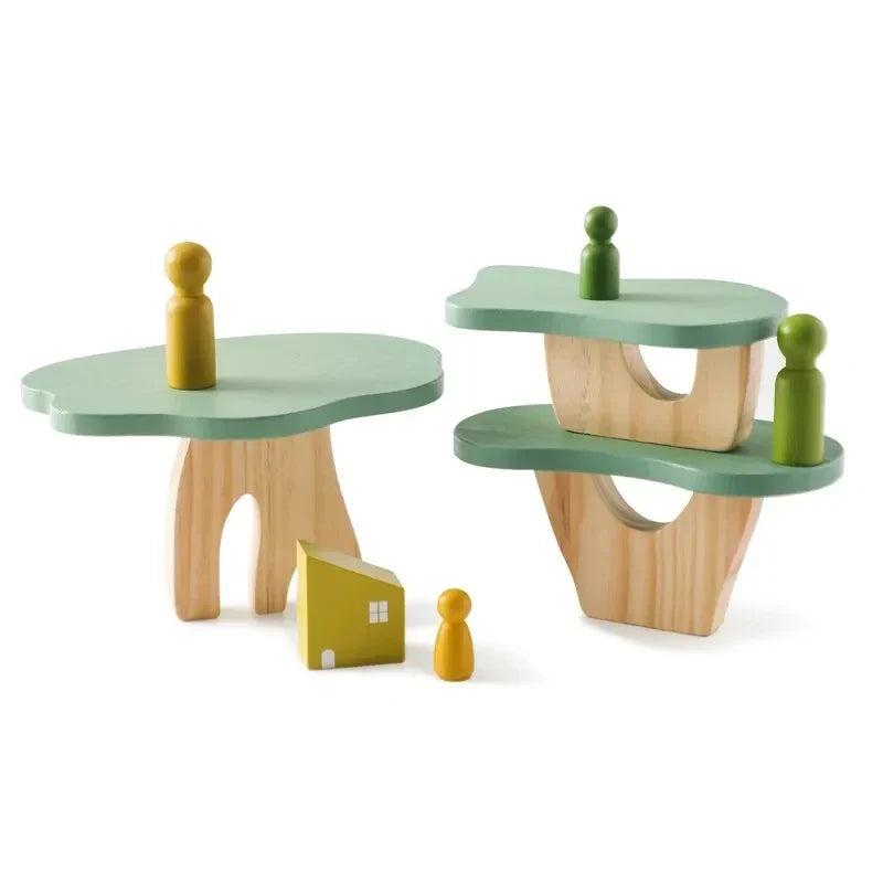 Toystar ForestBalance | Stack, string and play - Wooden balancing game with forest animals - Stapel, rijg en speel - Houte...