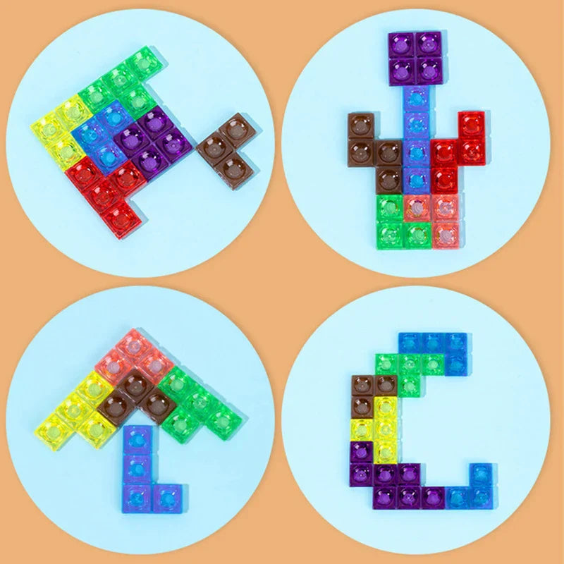 TetraBlocks | Creative Puzzle Fun - Wooden 3D Tetris