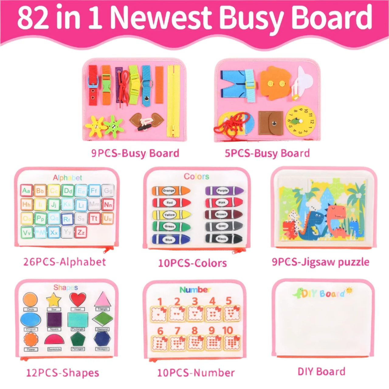 Toystar BusyBuddy | Discover and learn - Montessori activity board for toddlers - Ontdek en leer - Montessori activiteiten...