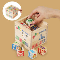 Thumbnail for ABCStack | Learning and building - Wooden alphabet blocks with storage box