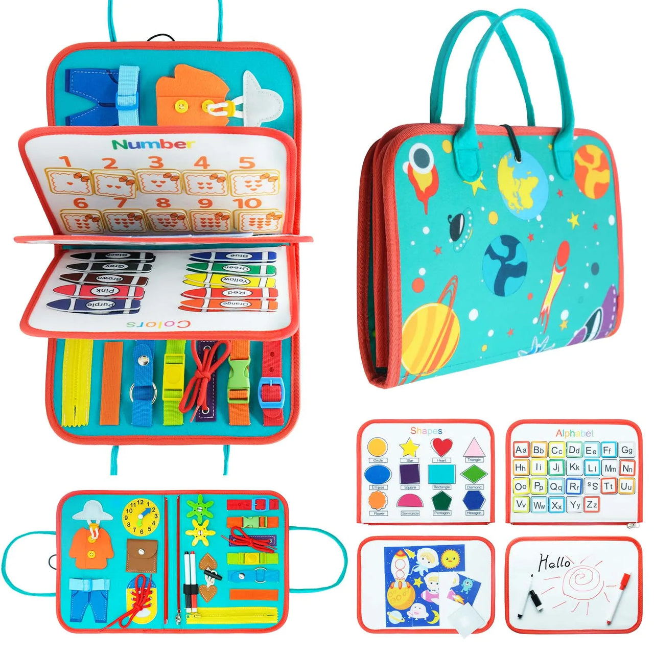 Toystar Montessori Travel Board | Develop Basic Skills - Educational Toys for Children - Ontwikkel Basisvaardigheden - Edu...