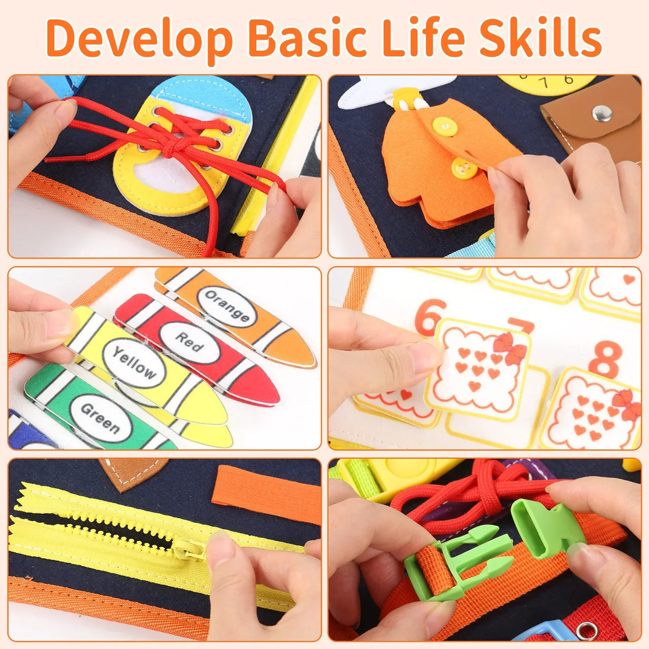 Toystar BusyBuddy | Discover and learn - Montessori activity board for toddlers - Ontdek en leer - Montessori activiteiten...
