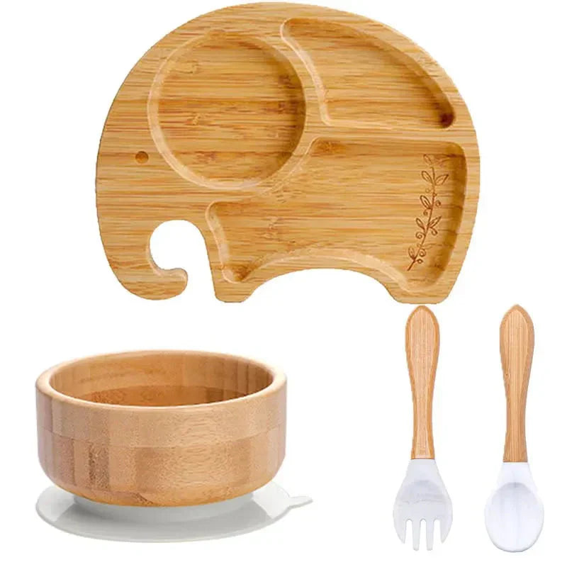 Toystar BambooGuard | Safe and Eco-Friendly Eating - Baby Dinnerware Set with Suction Cup - Bestseller - Veilig en Milieuv...