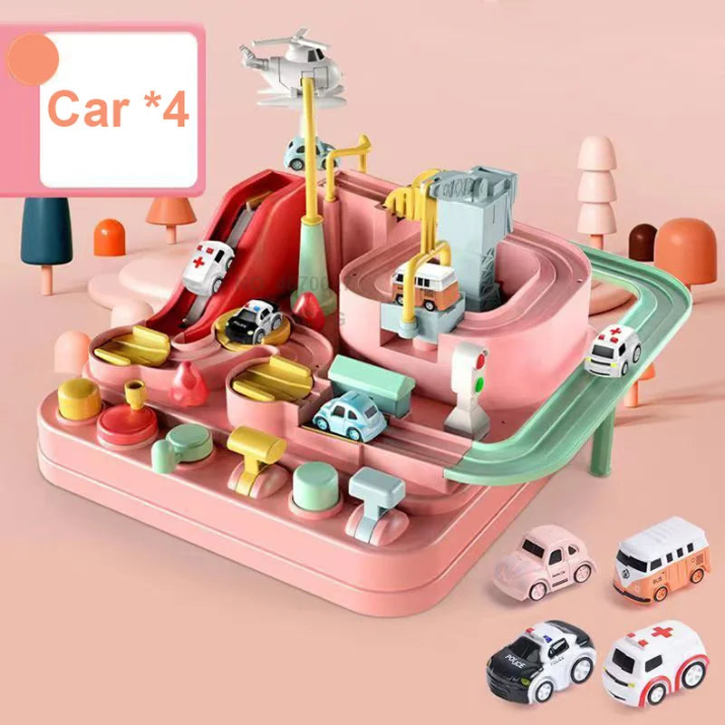 Toystar GalaxyTrack | Space adventure for young explorers - Train track and parking garage playset for children - Ruimteav...