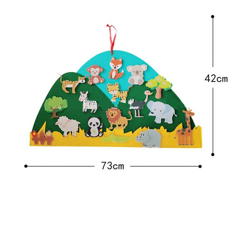 Toystar FeltFun | Educational fun - Montessori Animals Felt Game Board for Toddlers - Leerzaam plezier - Montessori Dieren...