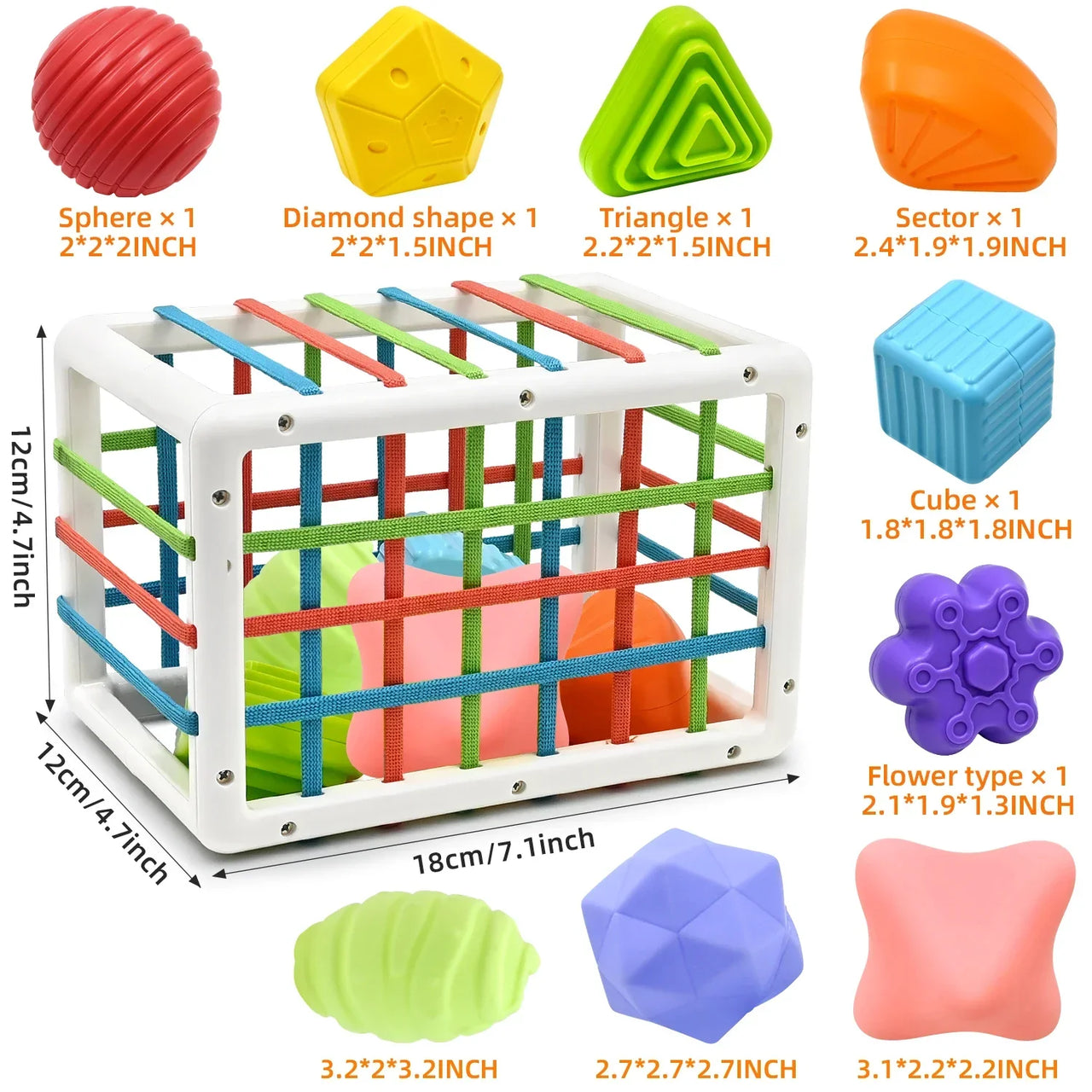 Toystar ShapeQuest | Feel and discover - Sensory shape puzzle with soft textured balls - Voel en ontdek - Zintuiglijke vor...