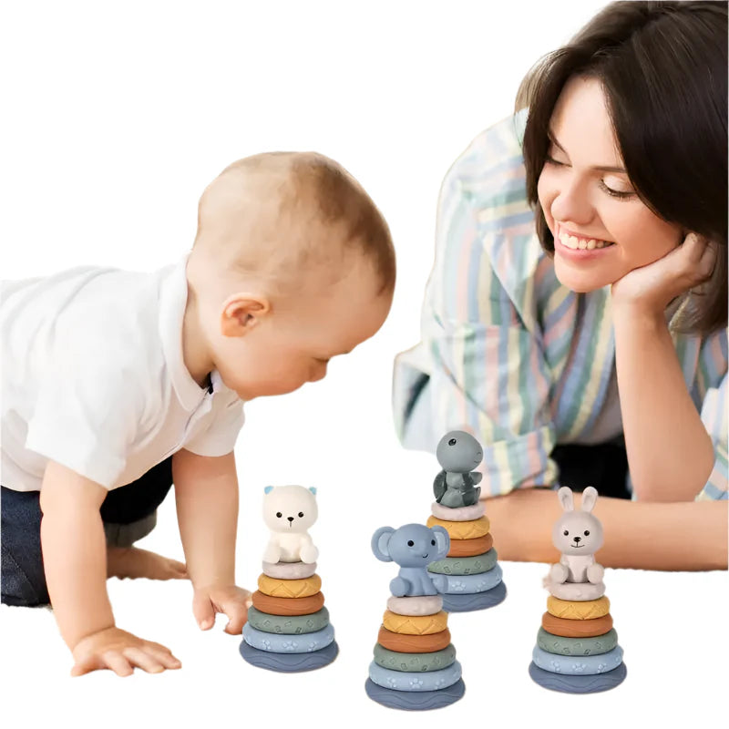 Toystar Soft Stackers | Discover through play - Montessori stacking rings for babies - Spelenderwijs ontdekken - Montessor...