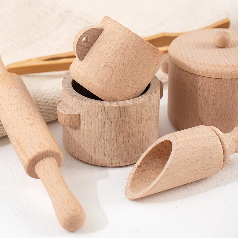 Toystar EcoToys KookBuddy Wooden Kitchen Set | Let young chefs discover their talent - Educational and creative fun - Laat...