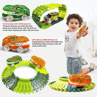 Thumbnail for Racing Dinosaur Train Set | Imaginative Train Track Set for Unprecedented Play Fun - Including Extra Dino and Train Car