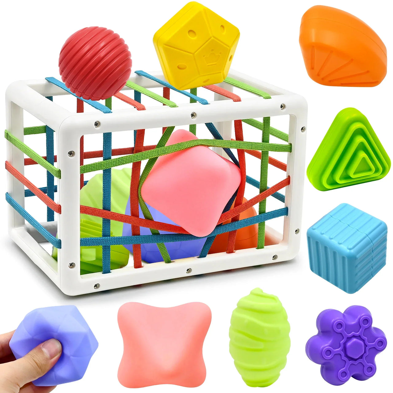 Toystar ShapeQuest | Feel and discover - Sensory shape puzzle with soft textured balls - Voel en ontdek - Zintuiglijke vor...