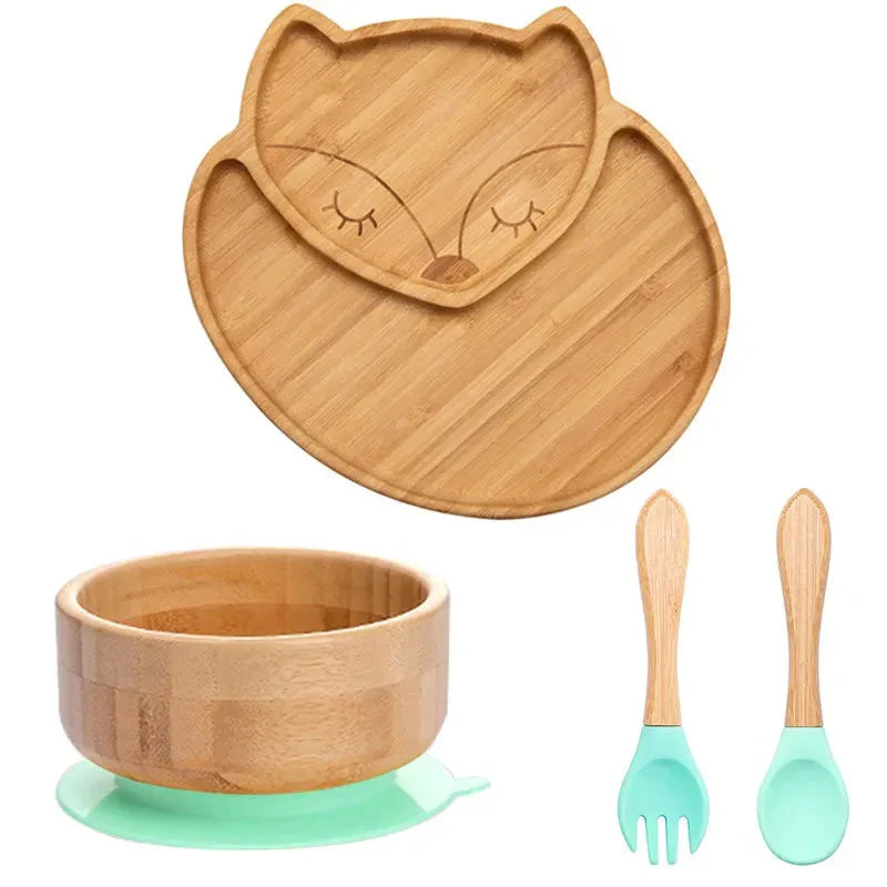 Toystar BambooGuard | Safe and Eco-Friendly Eating - Baby Dinnerware Set with Suction Cup - Bestseller - Veilig en Milieuv...