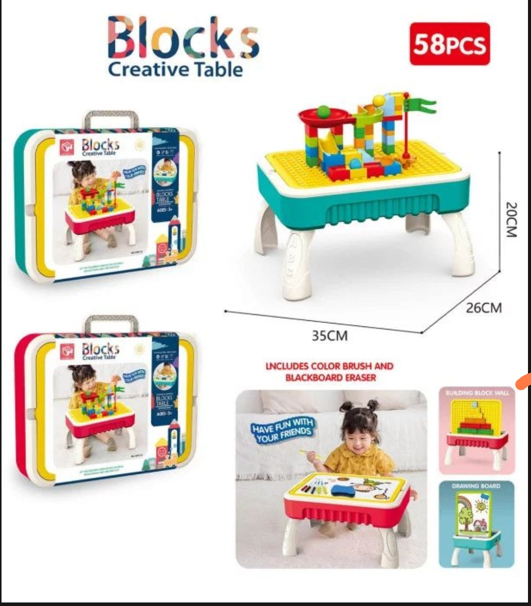 Toystar BuildMaster | Creative Adventure - Activity Table for Children with Building Blocks and Drawing Board - Bestseller...