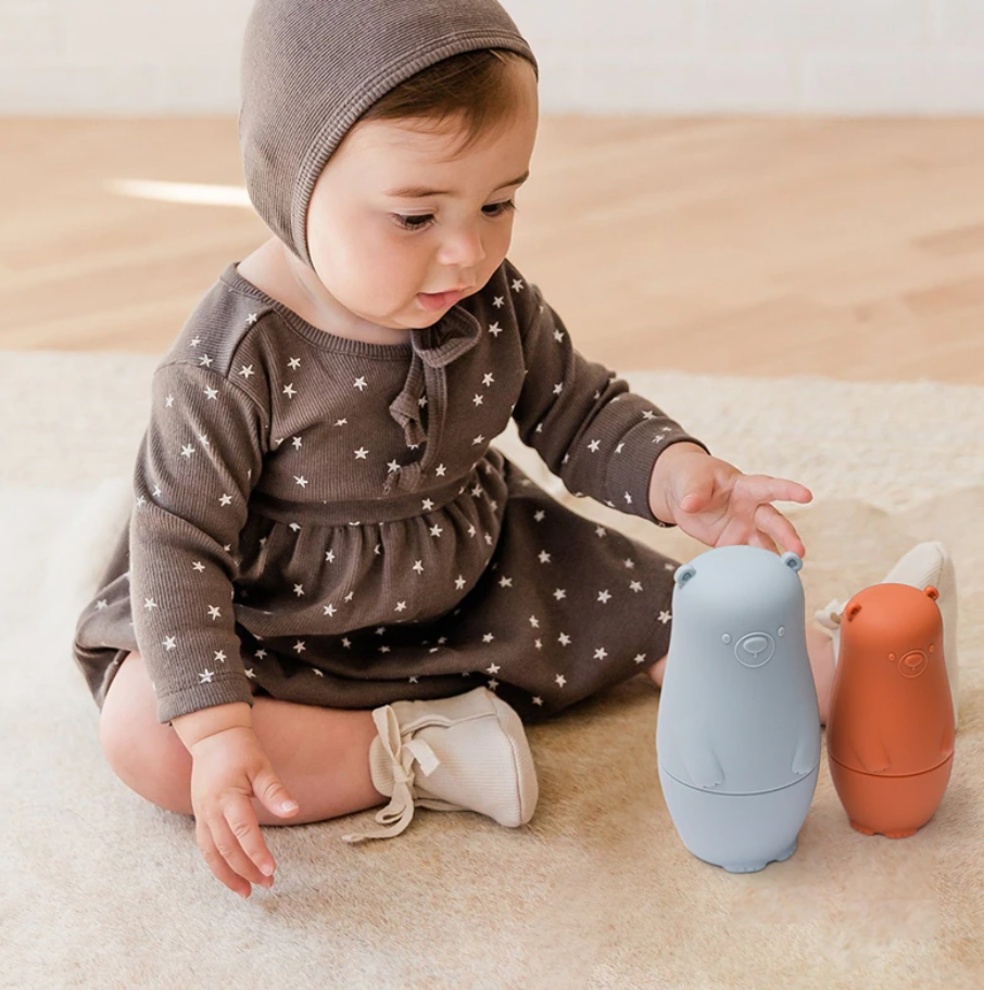 Toystar StackyFriends Matryoshka | Playful Development - Soft Silicone Stacking Dolls - Spelenderwijs Ontwikkelen - Zachte...