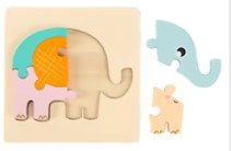Toystar PuzzlePlane | Light-hearted learning fun - Wooden airplane puzzle for toddlers - Luchtig leerplezier - Houten vlie...