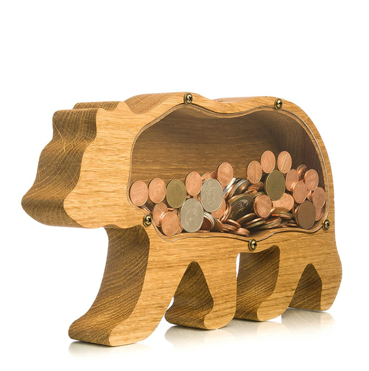 Toystar EcoToys Wooden Money Box | Cute Animal Design - Encourage Savings and Creativity in Children - Bestseller - Leuk D...