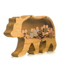 Thumbnail for Toystar EcoToys Wooden Money Box | Cute Animal Design - Encourage Savings and Creativity in Children - Bestseller - Leuk D...