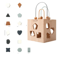 Thumbnail for Toystar GeoPlay | Shape recognition and fun - Wooden and silicone sorting block with geometric shapes - Vormherkenning en ...