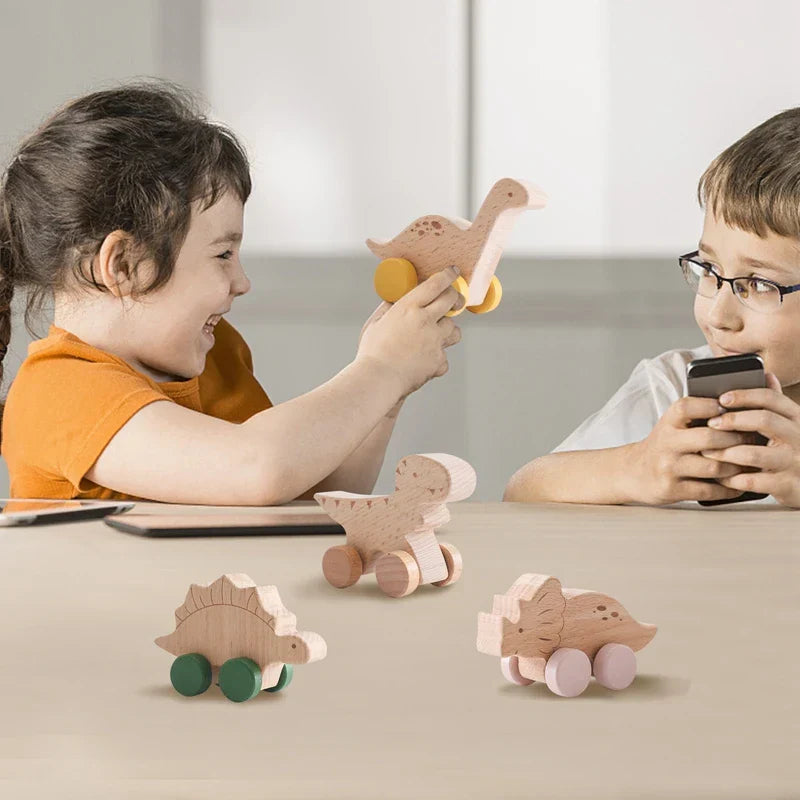 Toystar DinoReflect | Discover through play - Wooden mirror and puzzle busy board - Spelenderwijs ontdekken - Houten spieg...