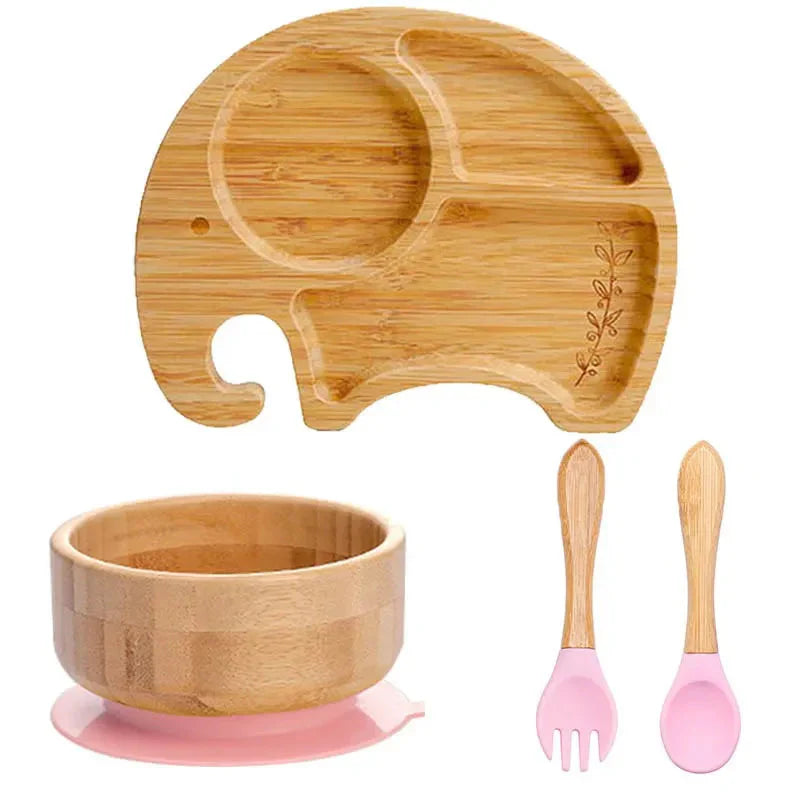 Toystar BambooGuard | Safe and Eco-Friendly Eating - Baby Dinnerware Set with Suction Cup - Bestseller - Veilig en Milieuv...