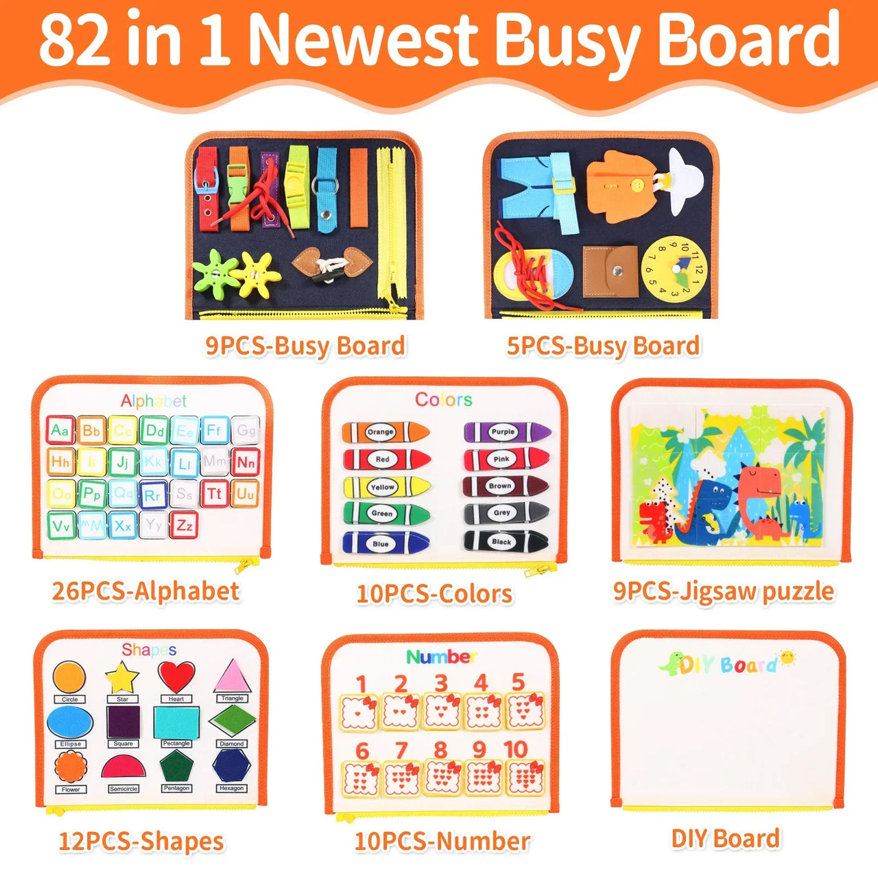 Toystar BusyBuddy | Discover and learn - Montessori activity board for toddlers - Ontdek en leer - Montessori activiteiten...
