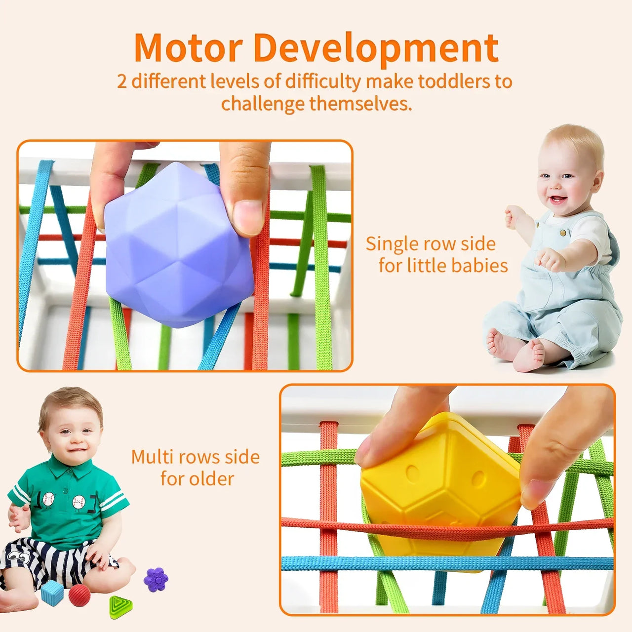 Toystar ShapeQuest | Feel and discover - Sensory shape puzzle with soft textured balls - Voel en ontdek - Zintuiglijke vor...