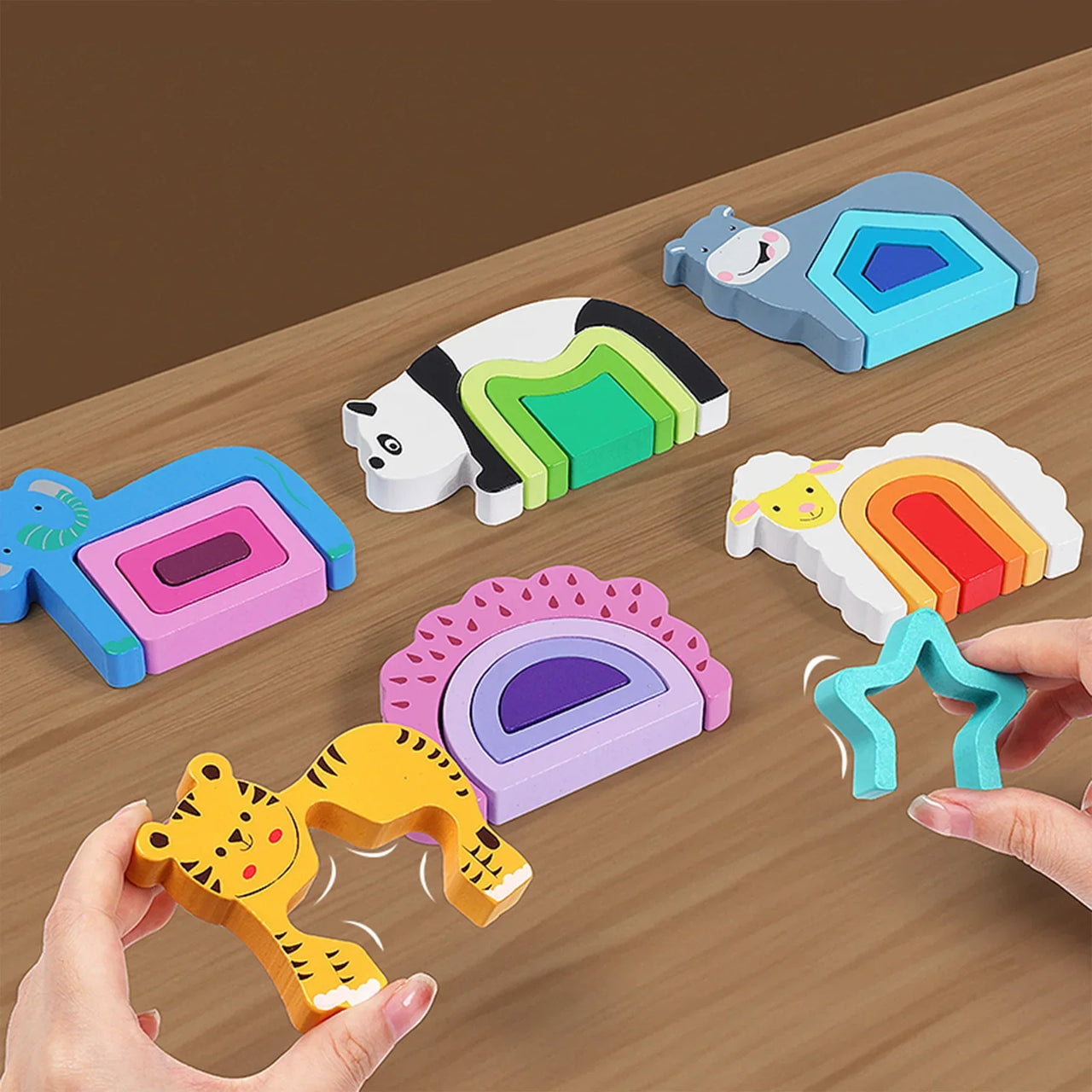 Toystar GeoZoo | Animal Puzzle Fun - Montessori Geometric Puzzle for Kids - Dierlijk puzzelplezier - Montessori geometrisc...