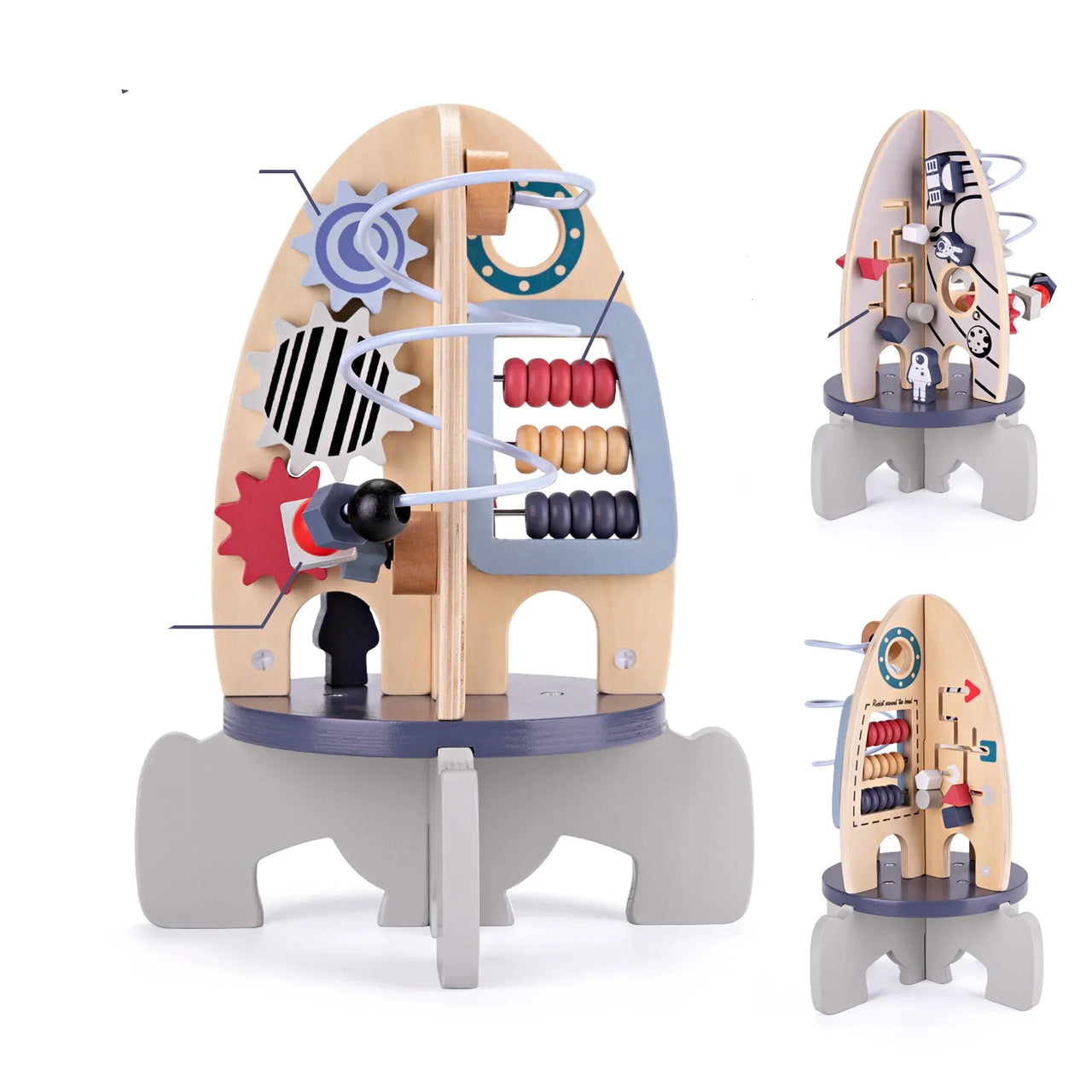 Toystar RocketQuest | Space adventure for little ones - Wooden activity cube with sensory toys - Ruimteavontuur voor klein...